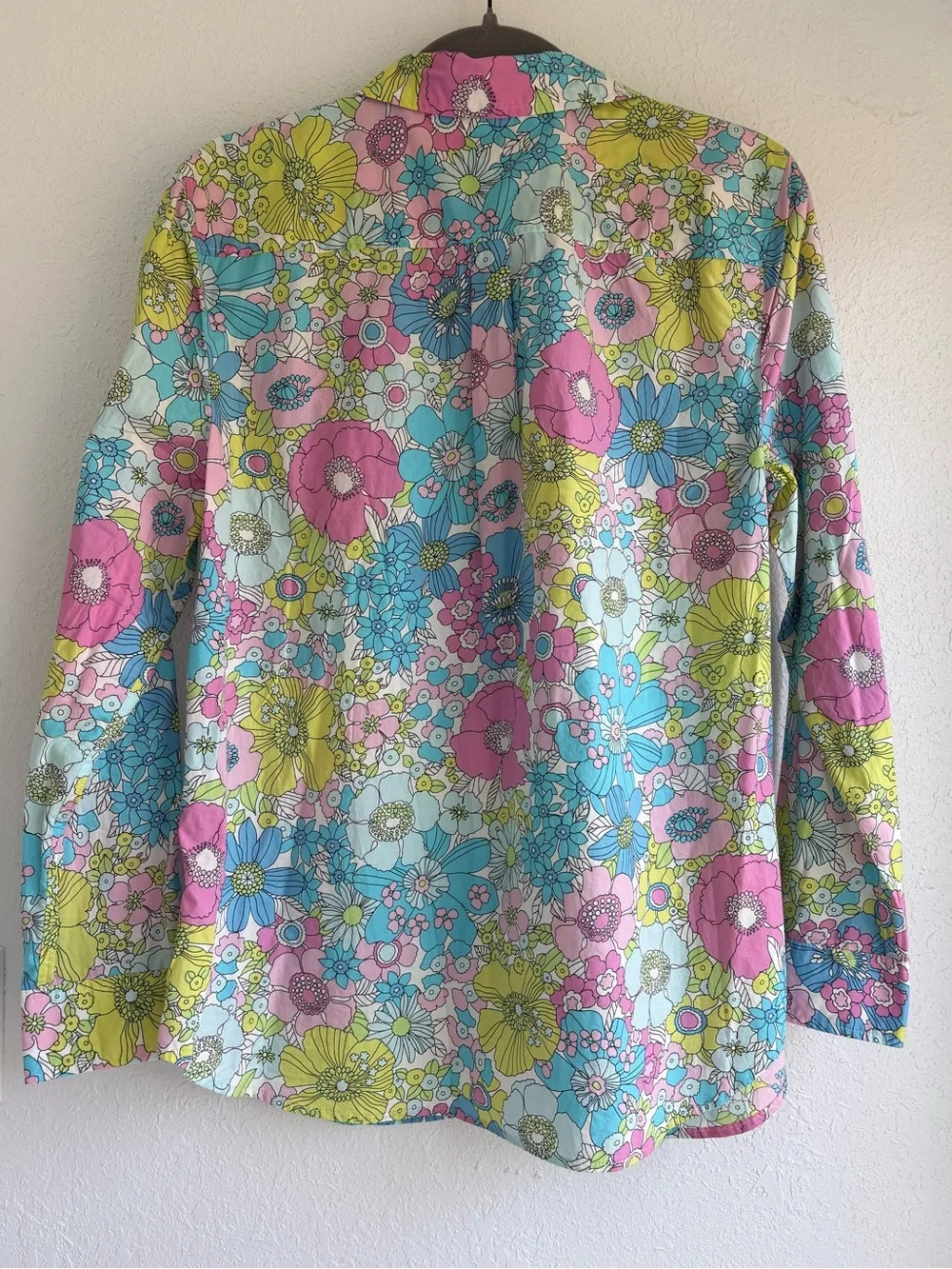 NWT Talbots Classic Cotton Layered Retro 70s Floral Hippie Multicolor Size Large